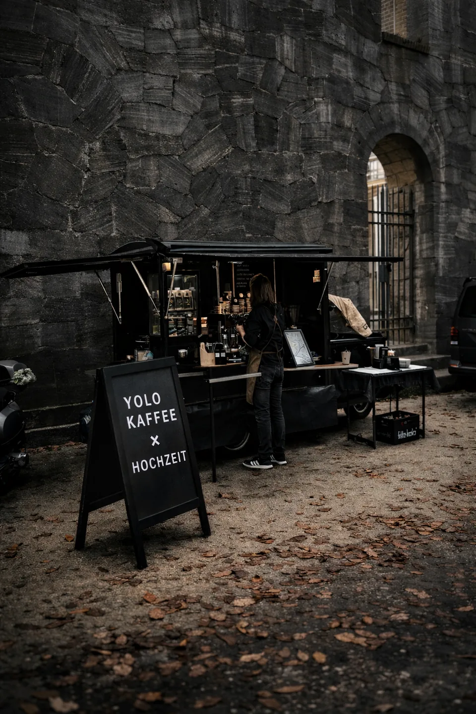 Kaffeebar auf einer Hochzeit